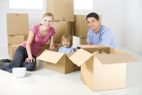 Mover protecting furniture during a Westminster relocation