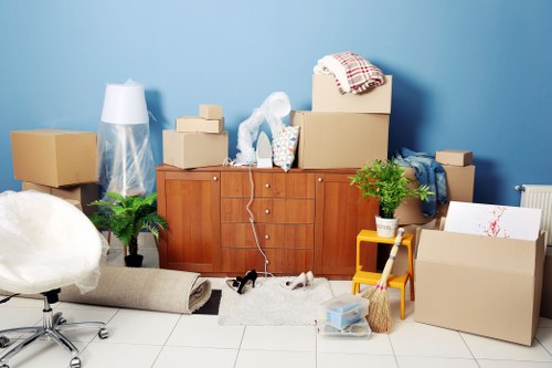 Residential and office moving support in Westminster with packing materials