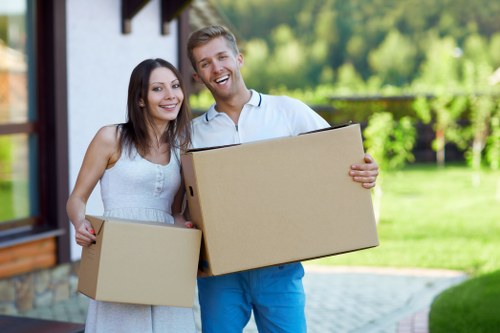Household belongings packed and ready for removal truck hire in Westminster